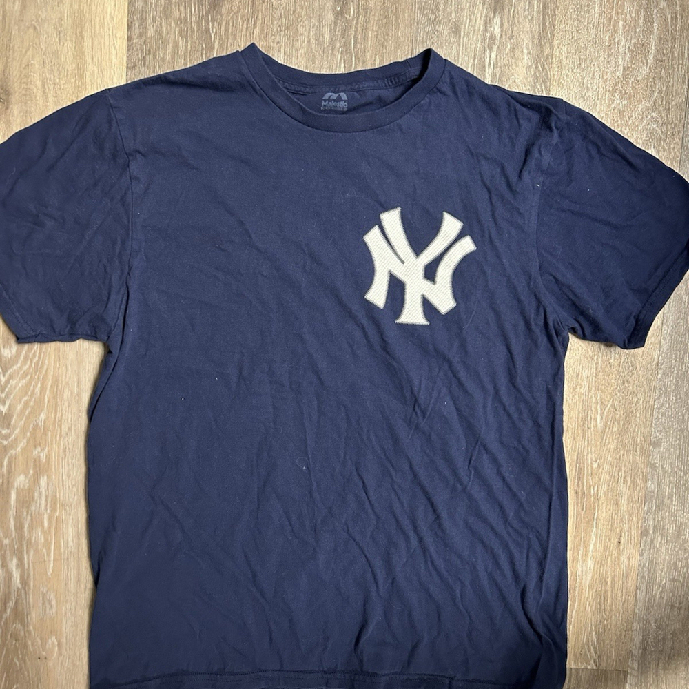 Majestic New York Yankees T-Shirt Large Nestor Cortes #65 Navy Blue